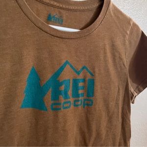 REI Co-Op Brown and Teal Tee